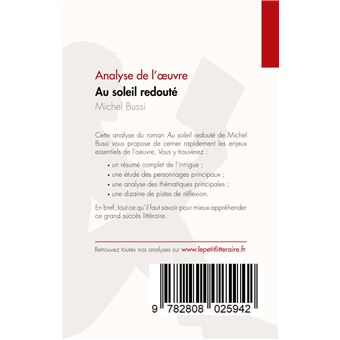 Au soleil redouté de Michel Bussi (Analyse de l'oeuvre)