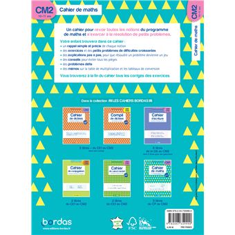 Les cahiers Bordas - Cahier de maths CM1