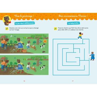 Cahier de vacances Petit Ours Brun 2022 GS vers CP 5/6 ans