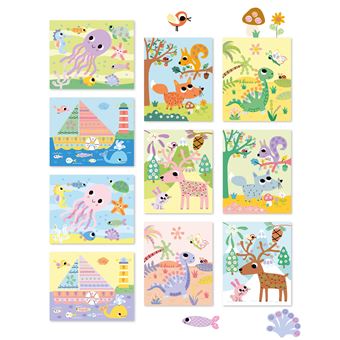 Coloriages à doigts dino et compagnie