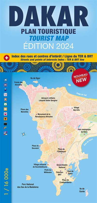 Dakar plan touristique 1:16 000