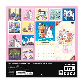 Calendrier mural 2023 BTS