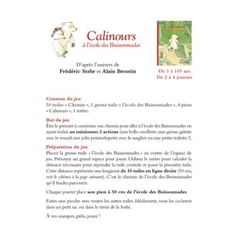 Calinours à l'école des buissonades - le jeu