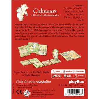 Calinours à l'école des buissonades - le jeu