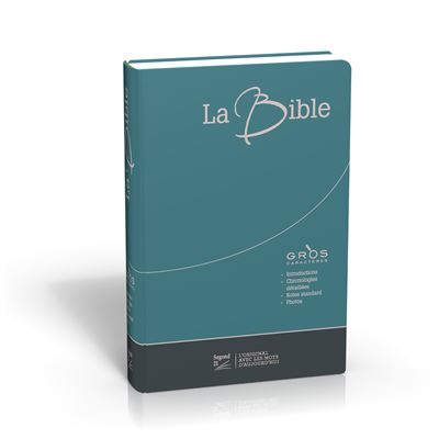 Bible Segond 21, gros caractères, duo bleu/gris