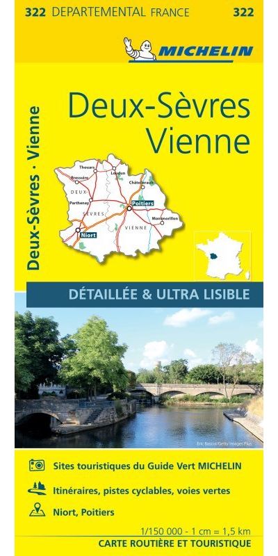 Carte Départemental Michelin Deux-Sèvres, Vienne -  Collectif Michelin - broché