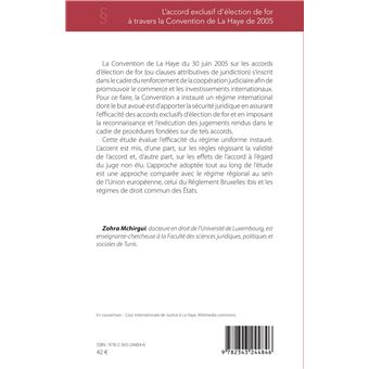 L'accord exclusif de for à travers la Convention de La Haye de 2005