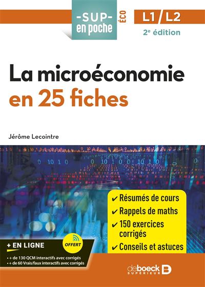 La microéconomie en 25 fiches et 300 entraînements