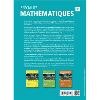 Spécialité Mathématiques - Première - Pour aller plus loin en démontrant et en s'entraînant - Nouveaux programmes