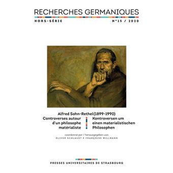 Recherches germaniques hors série n° 15/2020 - alfred sohn-rethel (1899-1990).