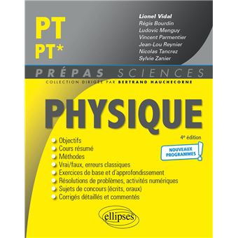 Physique PT/PT* - Programme 2022