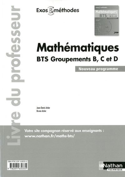 Mathématiques BTS Groupements B, C, D