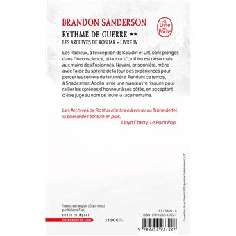 Rythme de guerre, Volume 2 (Les Archives de Roshar, Tome 4)