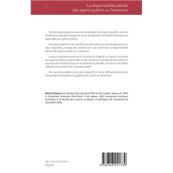 La responsabilité pénale des agents publics au Cameroun