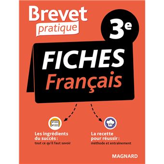 Brevet Pratique Fiches Français 3e