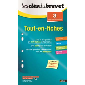 Tout En Fiches Brevet - Broché - Collectif - Achat Livre | Fnac