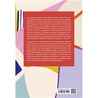 L'oral de culture générale aux concours. 2e édition revue et enrichie