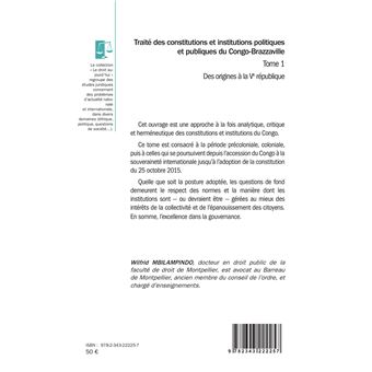 Traité des constitutions et institutions politiques