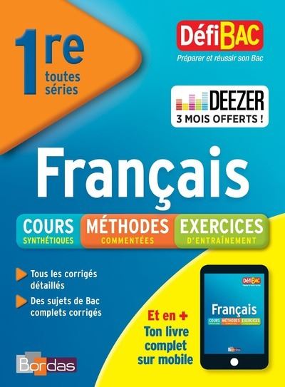 DEFIBAC - FICHES DE REVISION : français - 1ères, toutes séries