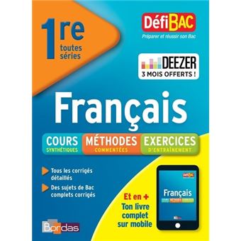Defibac Francais Cours Methode Exercices Ecritet Oral 1ere Toutes Series Preparer Et Reussir Le Bac Broche Sylvain Ledda Achat Livre Fnac