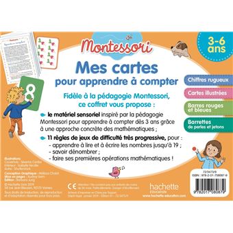 Apprendre à compter avec la méthode Montessori: Mon premier cahier de jeux  éducatifs pour apprendre les chiffres - programme maternelle TPS et PS 
