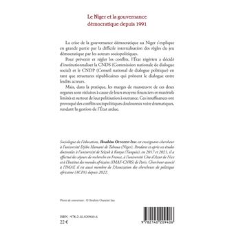Le Niger et la gouvernance démocratique depuis 1991
