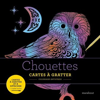 Livre à gratter - Chouettes