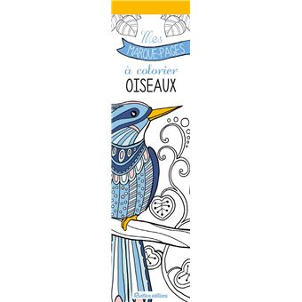 Mes marque-pages à colorier : Oiseaux