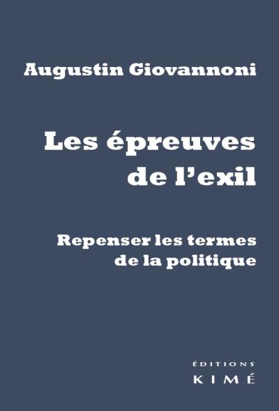 Les Épreuves de l'exil - Augustin Giovannoni - broché