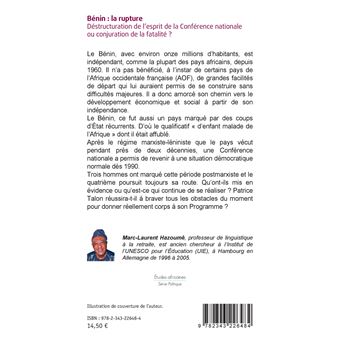 Bénin : la rupture. Déstructuration de l'esprit de la Conférence nationale ou conjuration de la fatalité ?