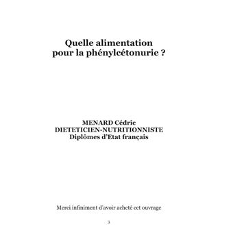 Quelle alimentation pour la phénylcétonurie ?
