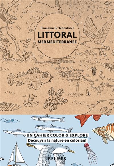 Littoral mer mediterranee cahier a colorier