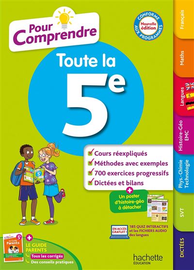 Pour comprendre toutes les matières 5ème