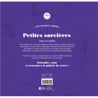 Les Grands carrés d'Art-thérapie Petites Sorcières