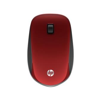 HP Z4000 - Souris - droitiers et gauchers - optique - 3 boutons - sans fil - 2.4 GHz - récepteur sans fil USB - rouge - pour Compaq; Pavilion 500, 550, 590, 595; Pavilion Laptop 14, 15, 17; Portable 14, 15