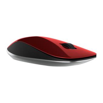 HP Z4000 - Souris - droitiers et gauchers - optique - 3 boutons - sans fil - 2.4 GHz - récepteur sans fil USB - rouge - pour Compaq; Pavilion 500, 550, 590, 595; Pavilion Laptop 14, 15, 17; Portable 14, 15