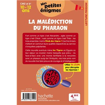 La Malédiction du pharaon - Mes petites énigmes CM2 et 6e - Cahier de vacances 2022