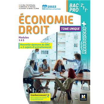 Ressources Plus - ECONOMIE-DROIT 2de 1re Tle Bac Pro - Ed. 2022 - Livre élève