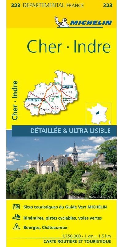 Carte Départemental Michelin Cher, Indre -  Collectif Michelin - broché