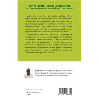 Contribution socio-économique de l'agro-business au développement