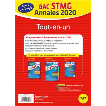 Annales Bac 2020 Tout-En-Un Bac STMG