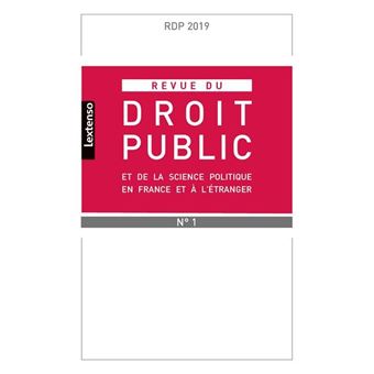 Revue du droit public n 1 2019
