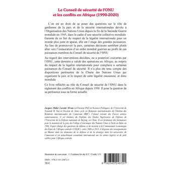 Le Conseil de sécurité de l'ONU et les conflits en Afrique
