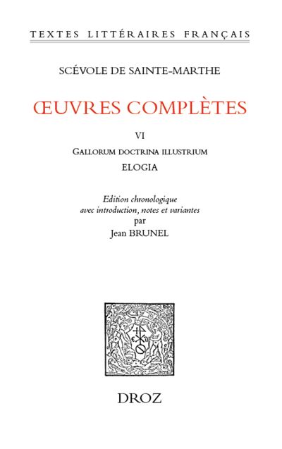 Œuvres complètes - Scévole de Sainte-Marthe - broché