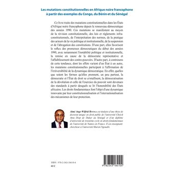 Les mutations constitutionnelles en Afrique noire francophone