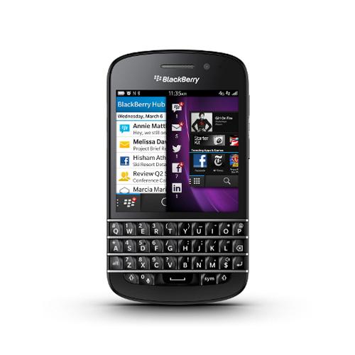 BlackBerry Q10, Clavier Qwerty, Noir