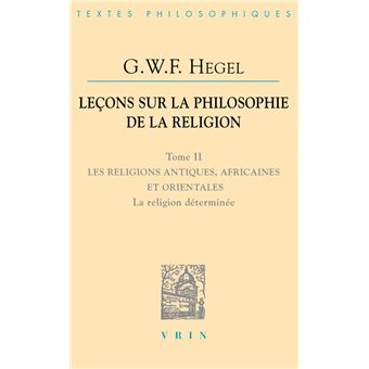 Leçons sur la philosophie de la religion