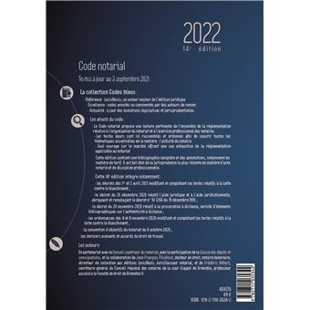 Code notarial 2022