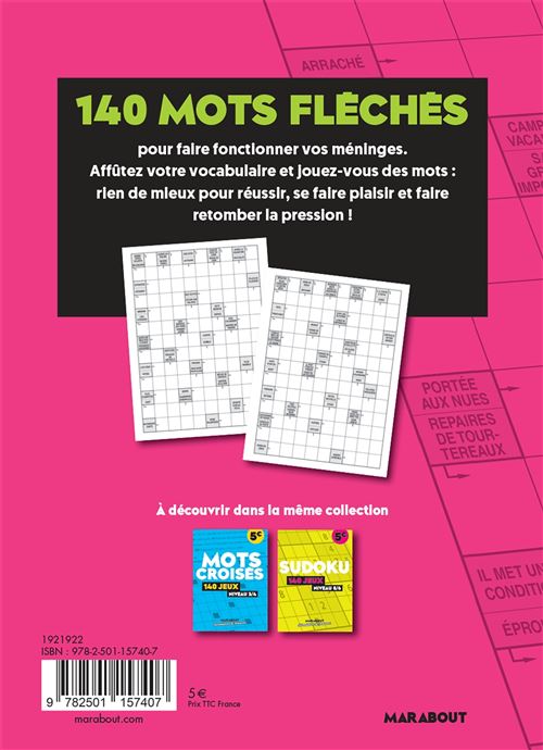 Mots Fleches 140 Grilles Niveau 4 5 Broche Keesing Achat Livre Fnac