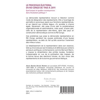 Le processus électoral en RD Congo de 1960 à 2011